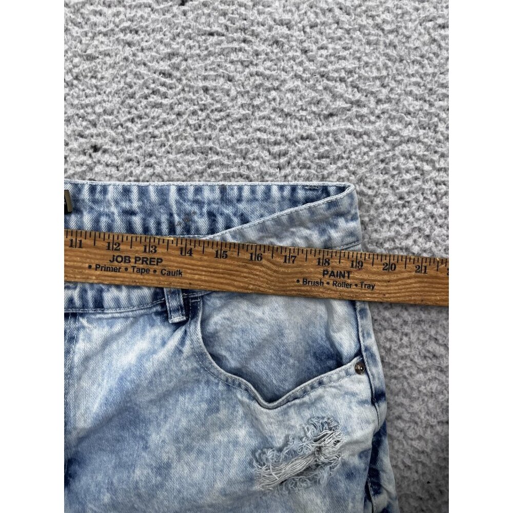 Men's Southpole Acid Wash Cotton Distressed Denim Shorts Size 38 Regular - Picture 6 of 10
